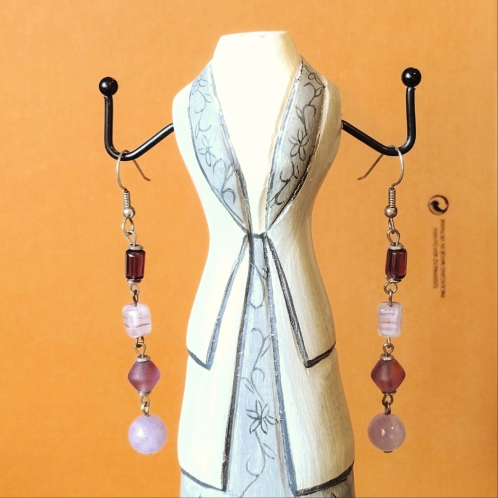 Earrings Purple Lavender